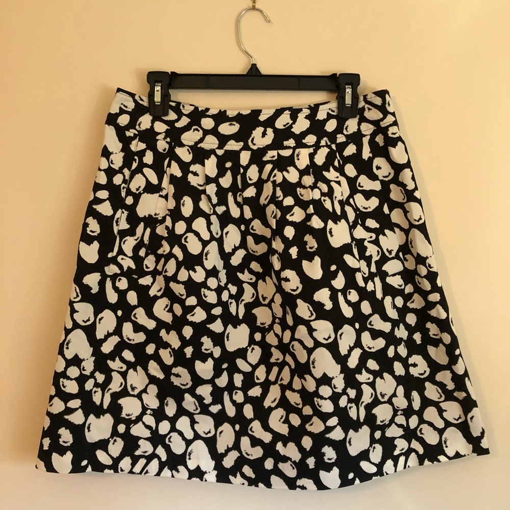 Black and White A-Line Skirt